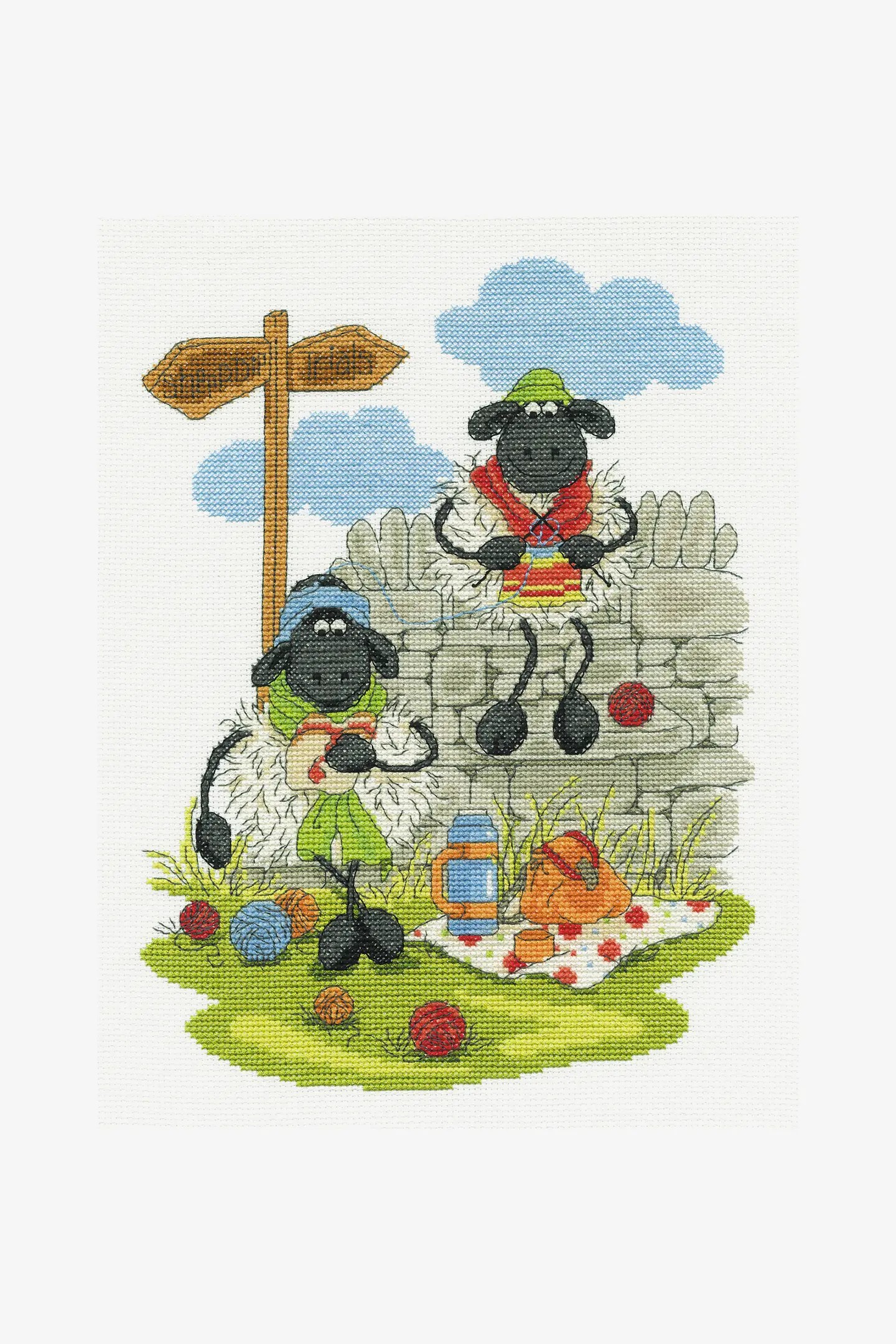 DMC Lunching & Knitting Cross Stitch