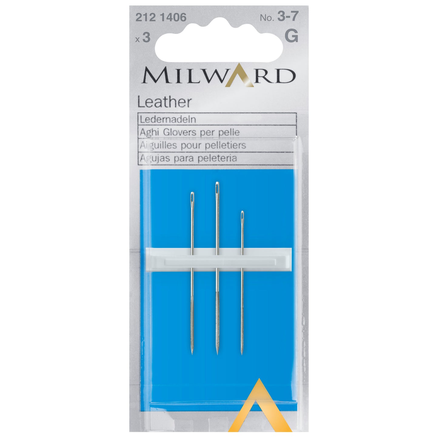 Milward Sharps: Leather: Nos.3-7 (3 pack)