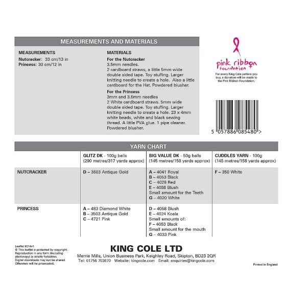 King Cole Pattern 9214