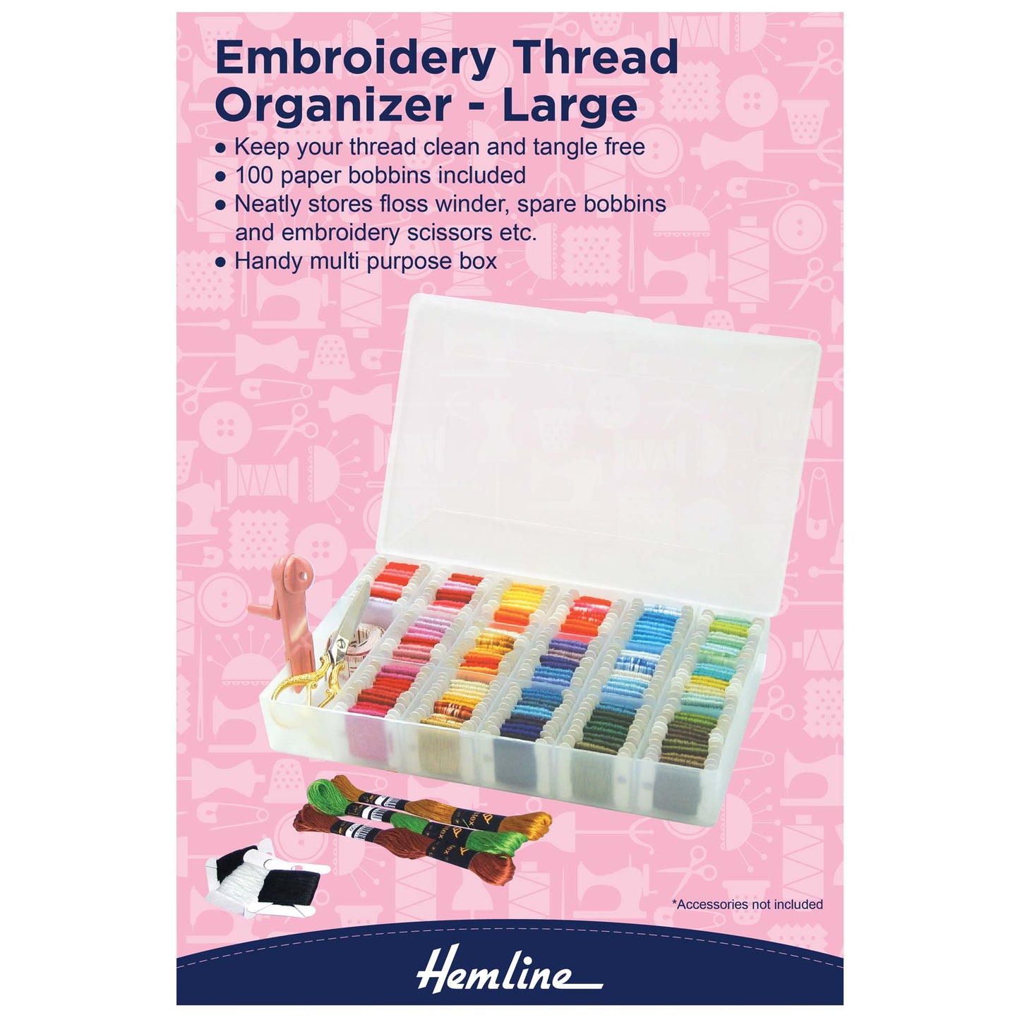 Hemline Embroidery Thread Organiser - 3 Sizes