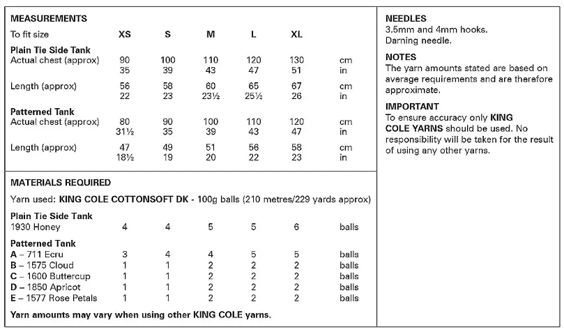 King Cole Pattern 6399