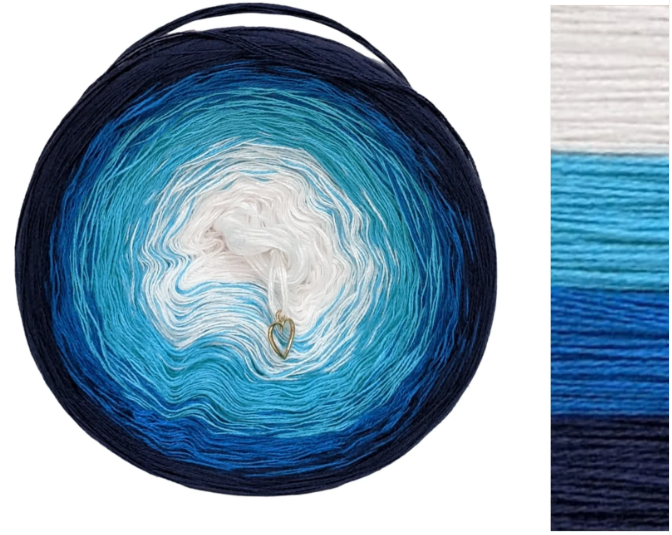 Ombre Gradient Yarn Cake