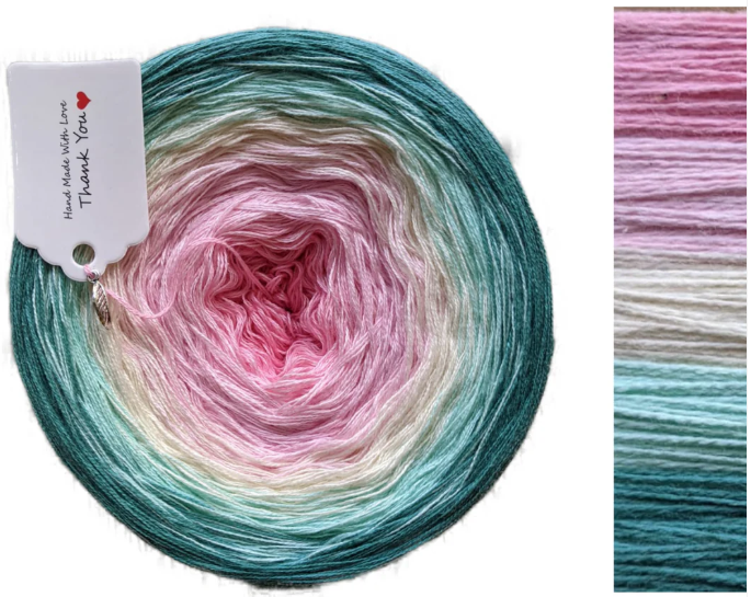 Ombre Gradient Yarn Cake