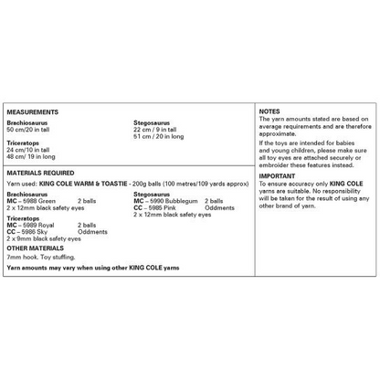 King Cole Pattern 9198