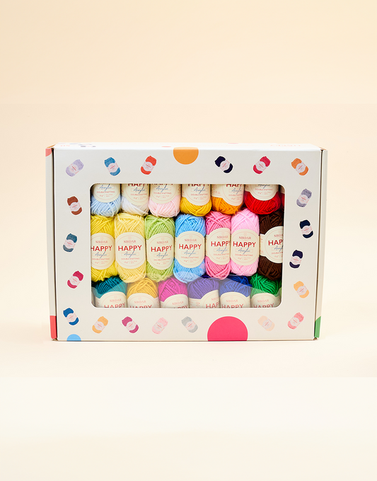 HAPPY ACRYLIC COLOUR ASSORTMENT - 50 MINI HAPPY YARN BALLS