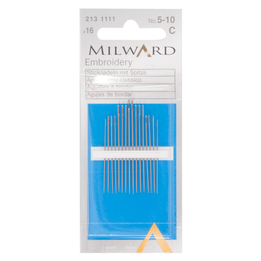 Milward Scharfe Nadeln: Sticknadeln: Nr. 5-10 (16 Stück)