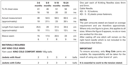 King Cole Pattern 3133