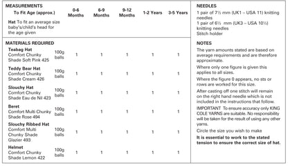 King Cole Pattern 3391