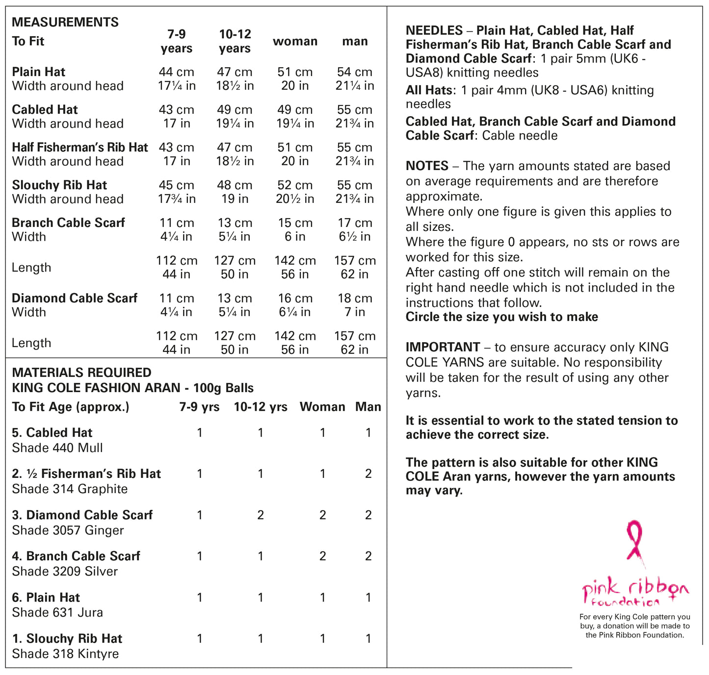 King Cole Pattern 3461