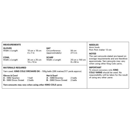 King Cole Pattern 6439