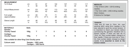 King Cole Pattern 4034