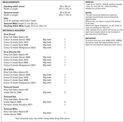 King Cole Pattern 4869