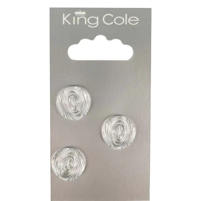 Rimmed Round Buttons – Clear (Medium)
