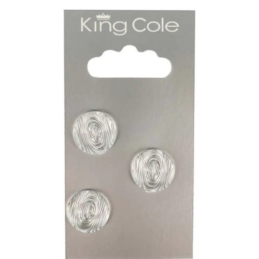 Rimmed Round Buttons – Clear (Medium)