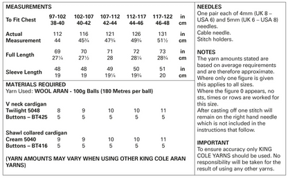 King Cole Pattern 5960