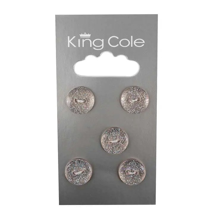 Round Glitter Effect Buttons (Small)