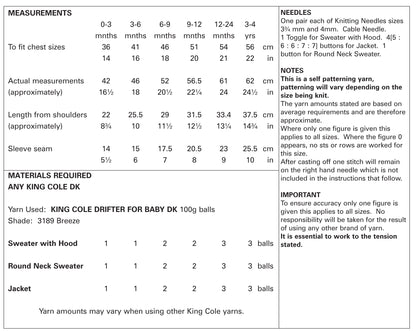 King Cole Pattern 5159