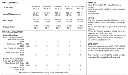 King Cole Pattern 5261