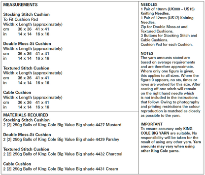 King Cole Pattern 5535