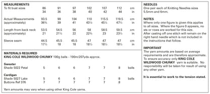 King Cole Pattern 5893