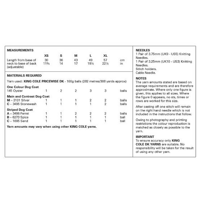 King Cole Pattern 6467