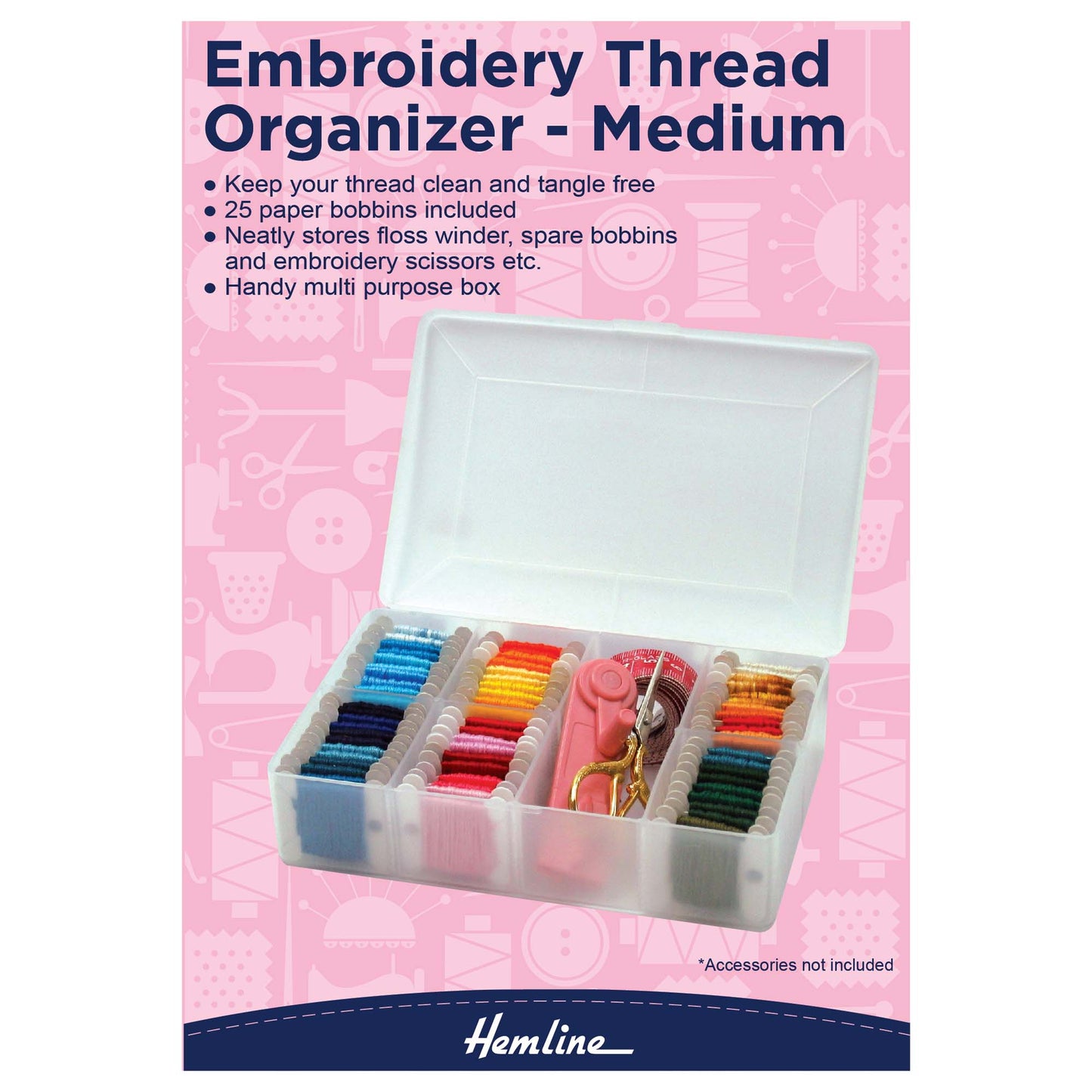 Hemline Embroidery Thread Organiser - 3 Sizes