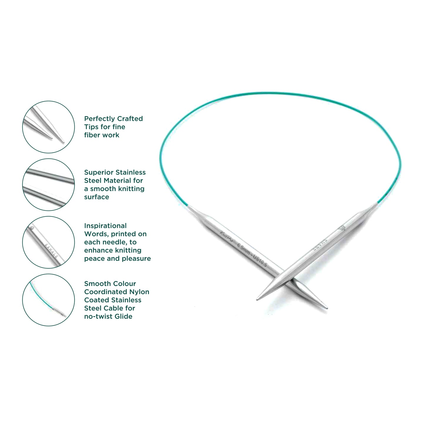 KnitPro The Mindful Fixed Circular Knitting Needle - 80cm