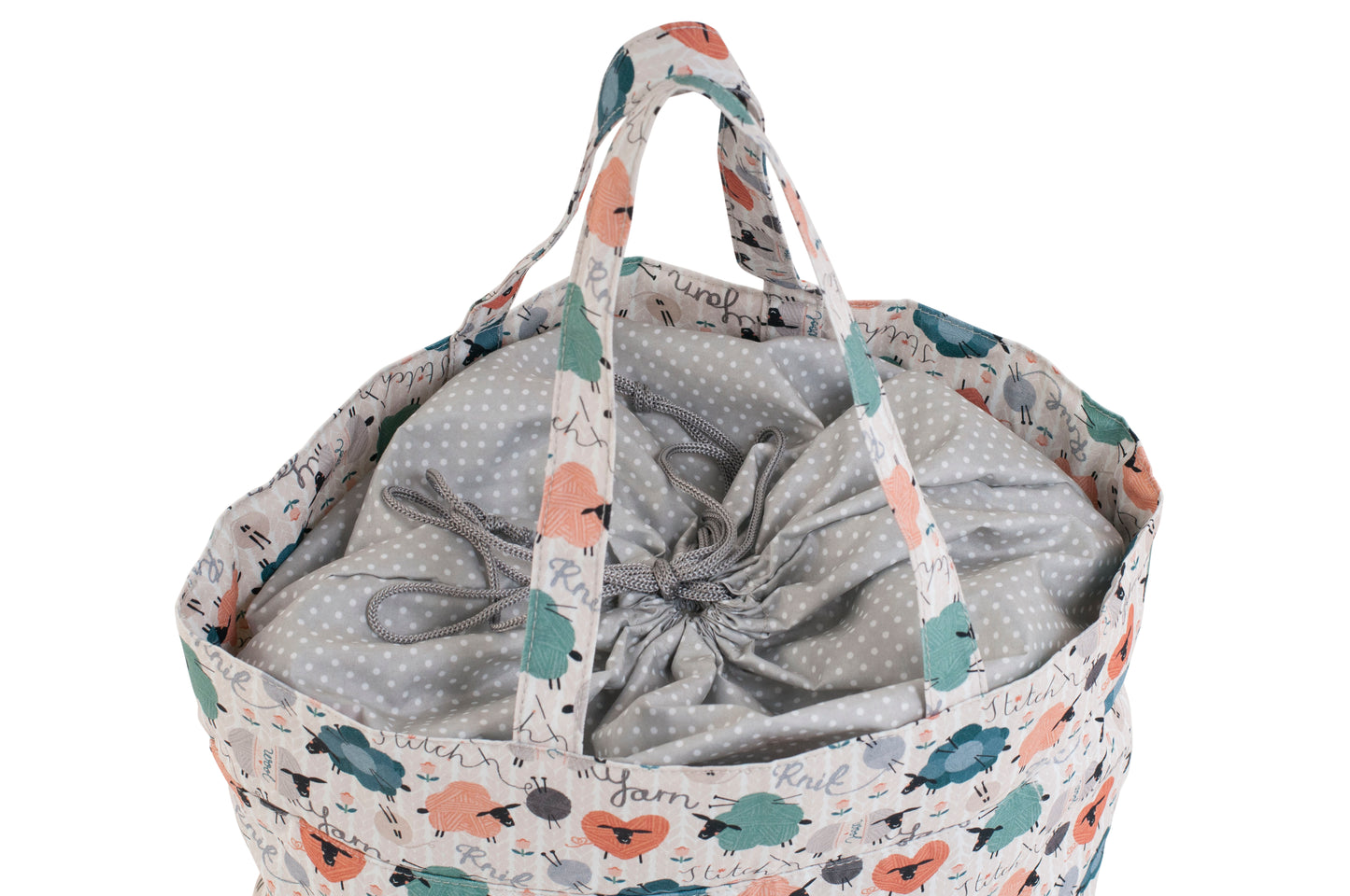 Drawstring Sheep Project Bag