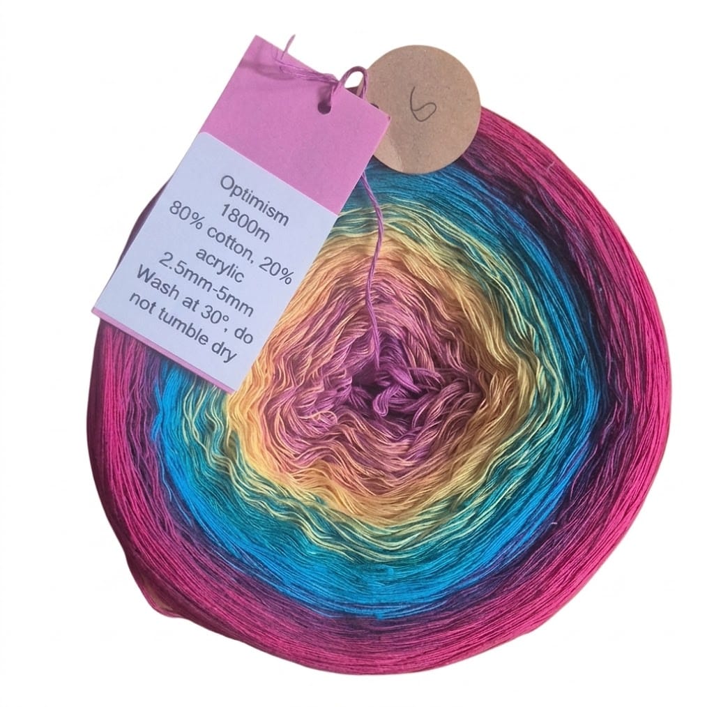 Rainbow Dandelion Crochet 4ply Yarn Cakes
