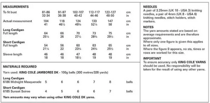 King Cole Pattern 6353