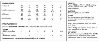 King Cole Pattern 6348