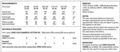 King Cole Pattern 6336