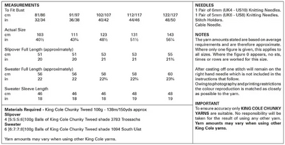 King Cole Pattern 6268