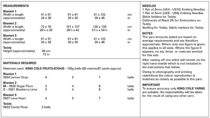 King Cole Pattern 6241