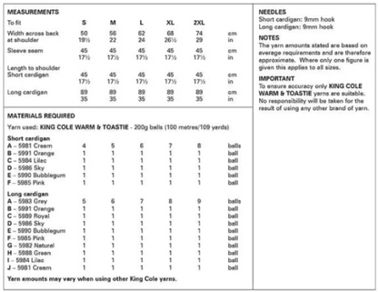 King Cole Pattern 6233