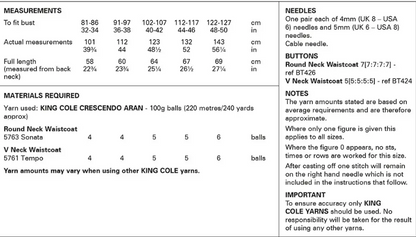 King Cole Pattern 6224