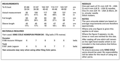 King Cole Pattern 6172