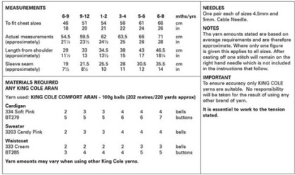 King Cole Pattern 6170