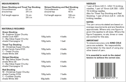 King Cole Pattern 6096