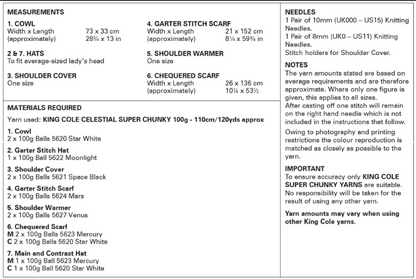 King Cole Pattern 6069