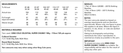 King Cole Pattern 6068