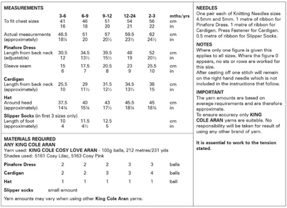 King Cole Pattern 6046