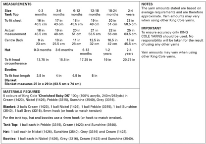 King Cole Pattern 6043