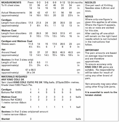 King Cole Pattern 6029