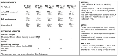 King Cole Pattern 5995