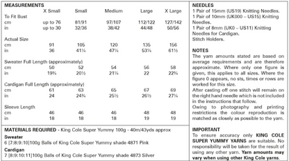 King Cole Pattern 5974
