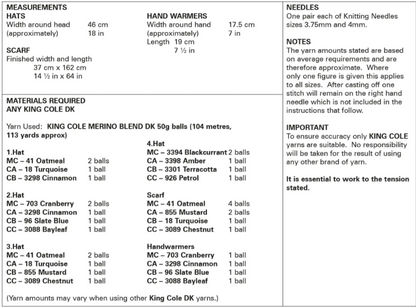 King Cole Pattern 5968