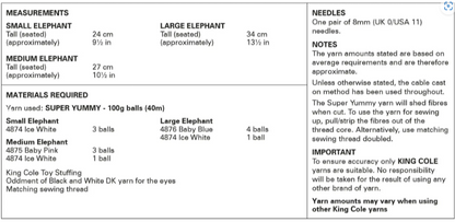King Cole Pattern 9185