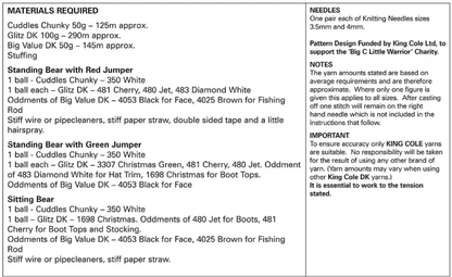 King Cole Pattern 9173