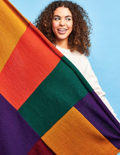Kith & Kin Patchwork Blanket Knitting Kit